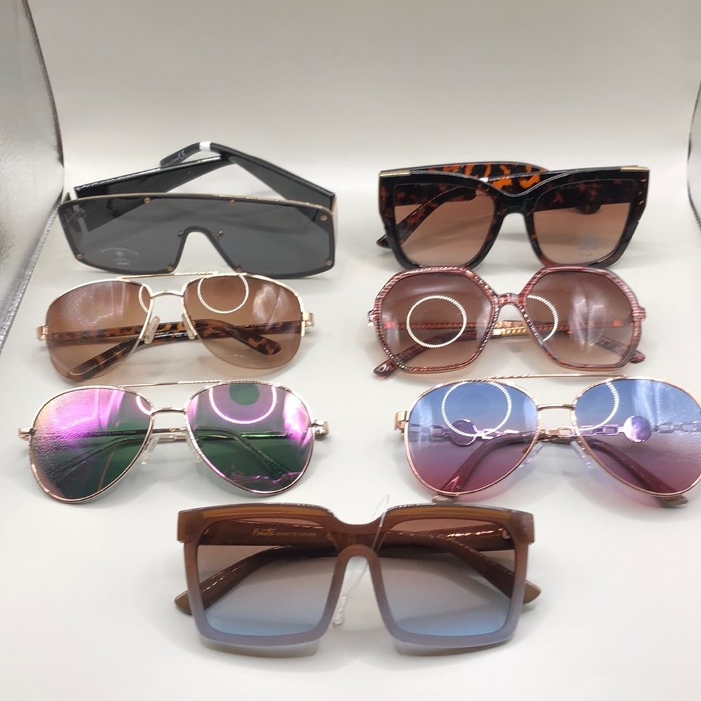 Bundle lot 7 branded sunglasses variety trendy.
